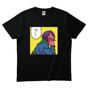 【原田ちあき デザイン】草野華余子イラスト T-shirt(ブラック)